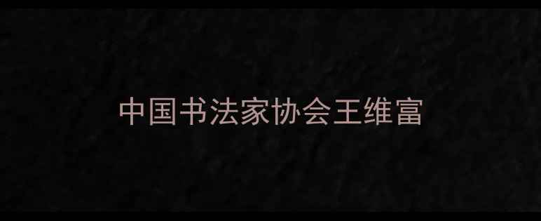 图片 中国书法家协会王维富