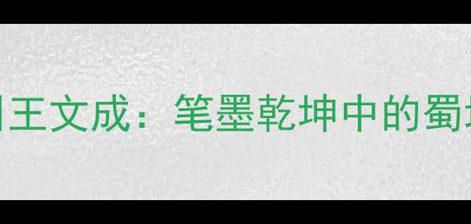 图片 书法艺术探秘泸州王文成：笔墨乾坤中的蜀地风韵与文人精神