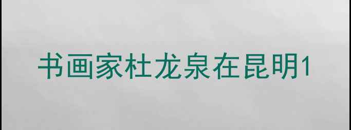 图片 书画家杜龙泉在昆明1