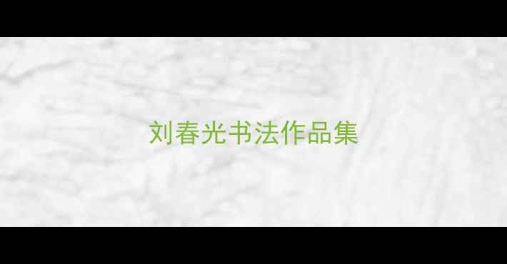 图片 刘春光书法作品集