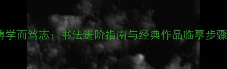 图片 博学而笃志：书法进阶指南与经典作品临摹步骤1