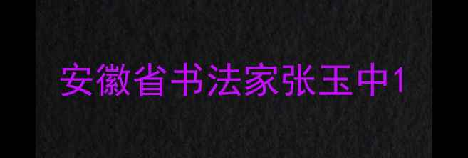 图片 安徽省书法家张玉中1