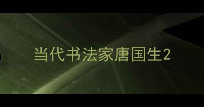 图片 当代书法家唐国生2