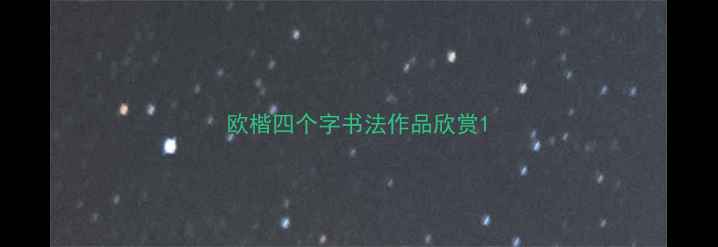 图片 欧楷四个字书法作品欣赏1