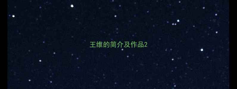 图片 王维的简介及作品2