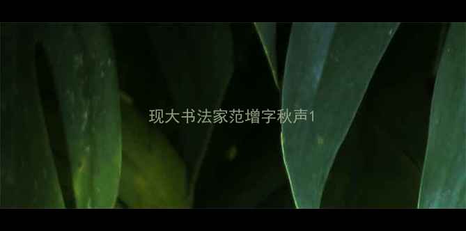 图片 现大书法家范增字秋声1