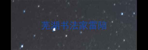 图片 芜湖书法家雷陪