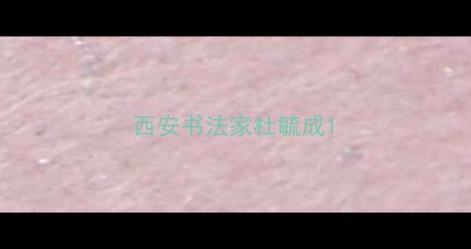 图片 西安书法家杜毓成1