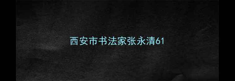 图片 西安市书法家张永清61