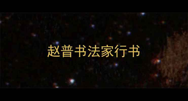 图片 赵普书法家行书