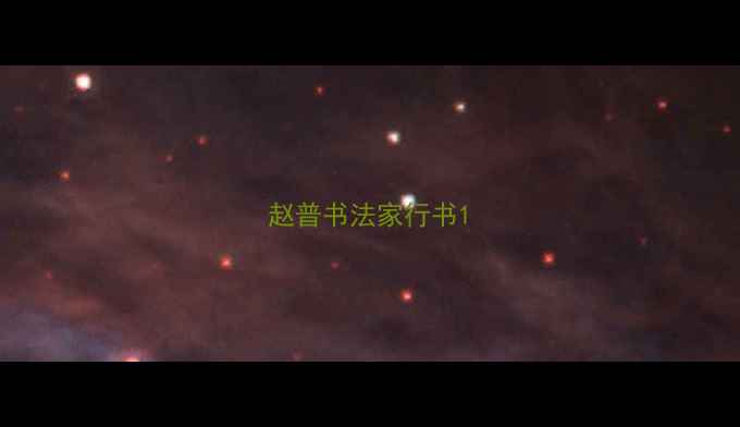 图片 赵普书法家行书1
