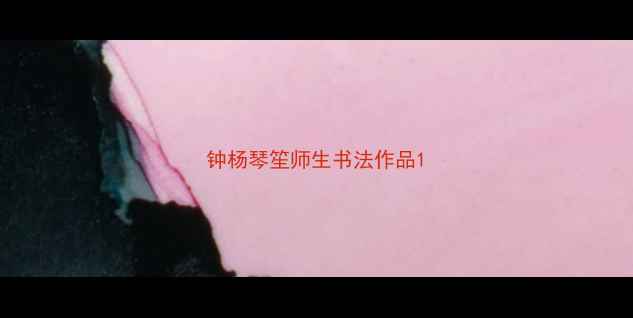 图片 钟杨琴笙师生书法作品1