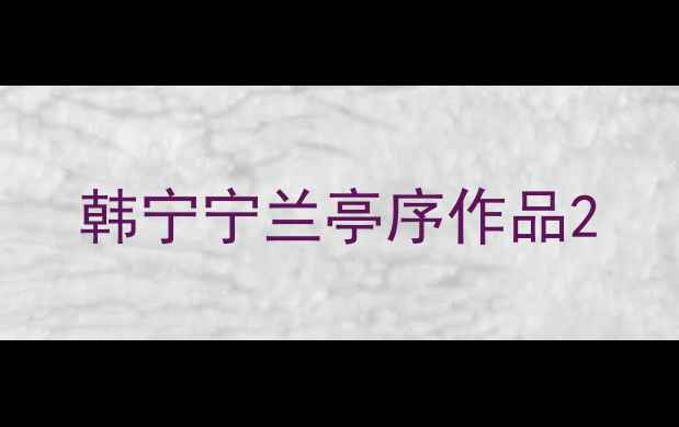 图片 韩宁宁兰亭序作品2