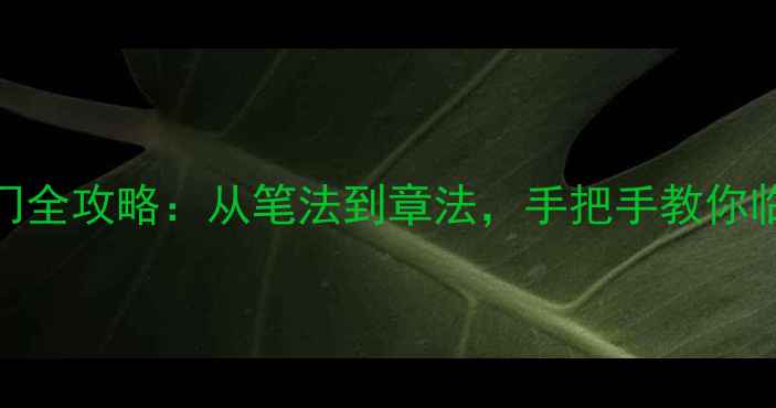 图片 🌟徐渭楷书入门全攻略：从笔法到章法，手把手教你临摹大师级作品