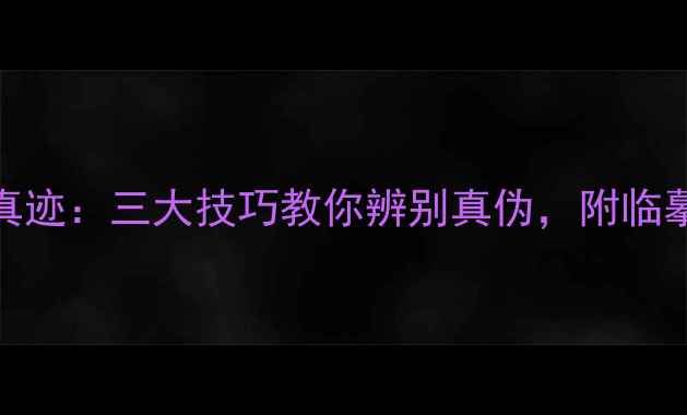 图片 📜苏轼书法定风波真迹：三大技巧教你辨别真伪，附临摹步骤（附高清图）